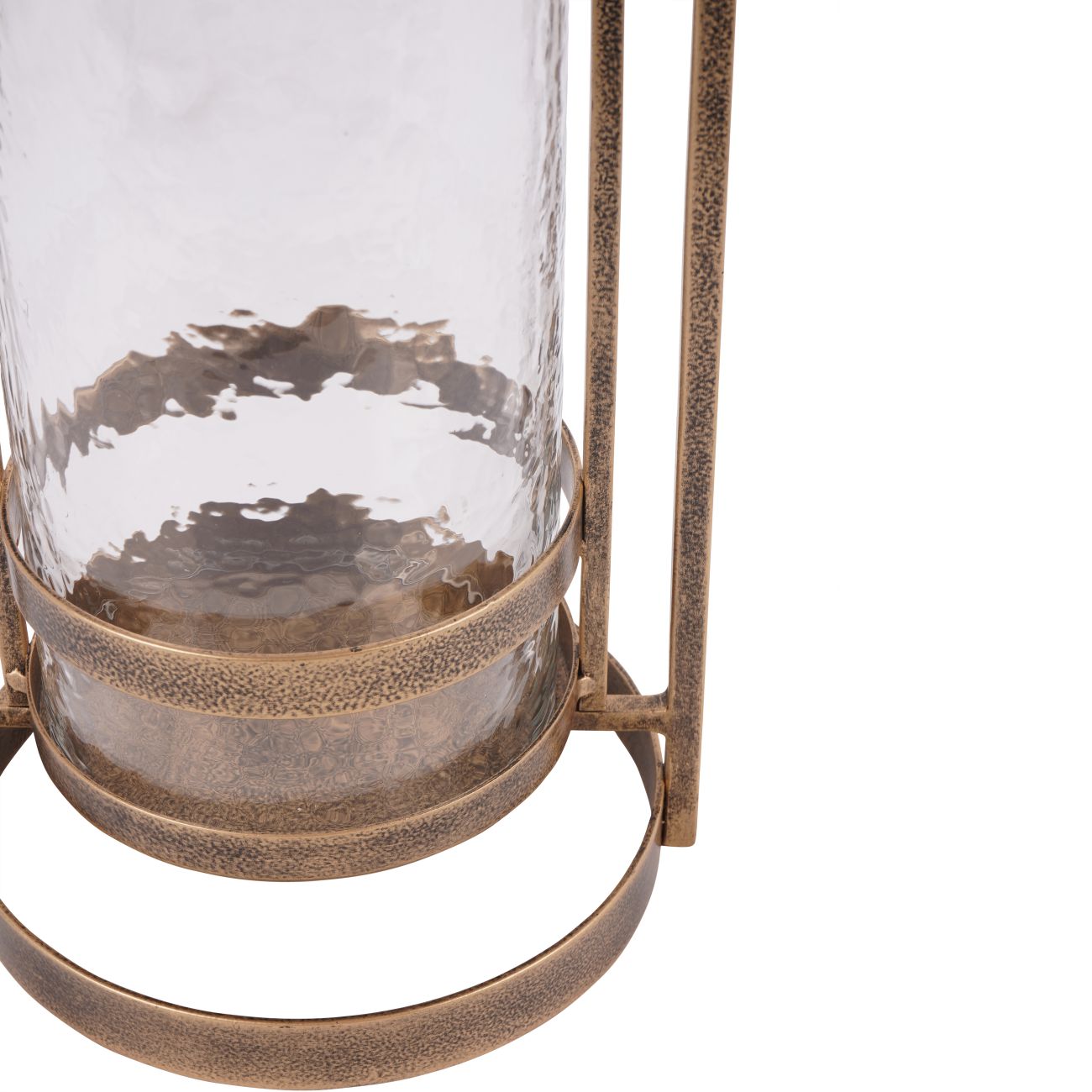 Laura Ashley Aged Gold Loop Hurricane Candle Holder | Large